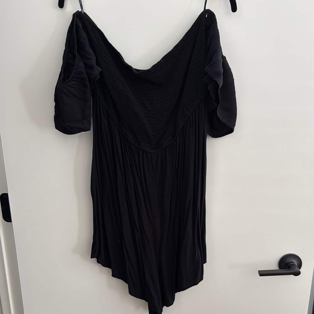 Black Off-Shoulder Romper